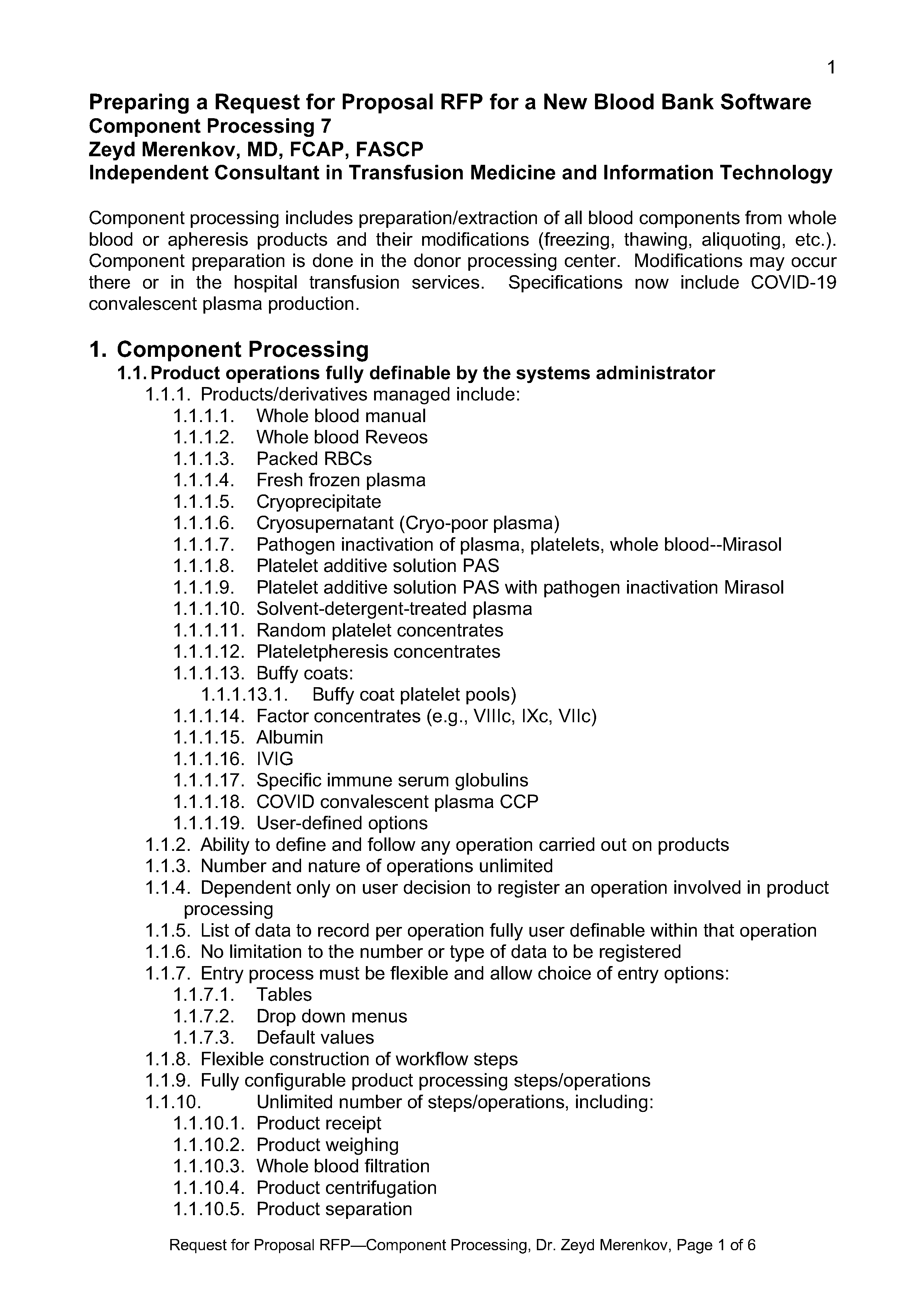 Proposal Document Template Rbc Preparing a Request for Proposal RFP for Blood Bank Software 7 ...