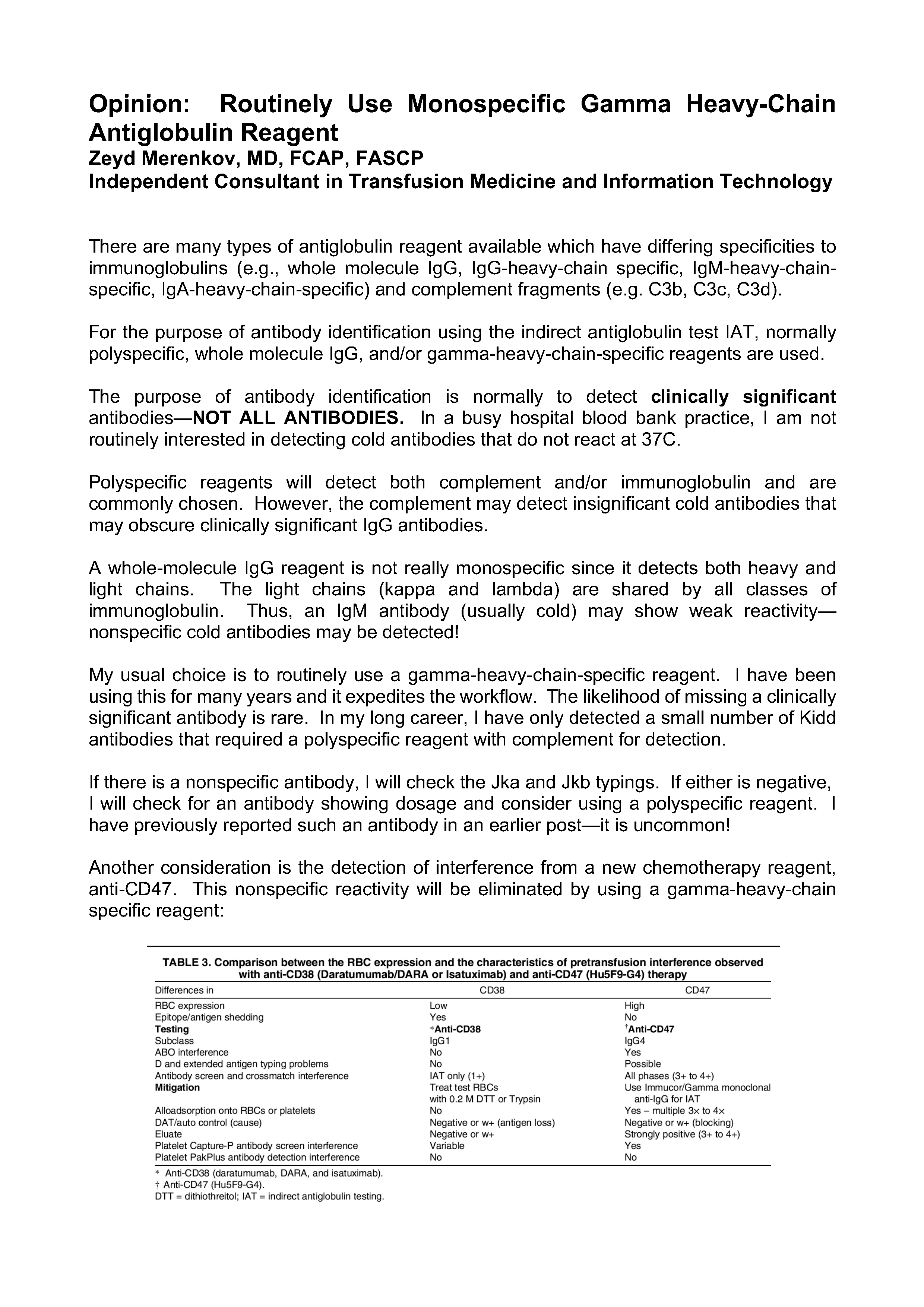 Gamma Heavy-Chain Specific AHG – Dr. Zeyd Merenkov